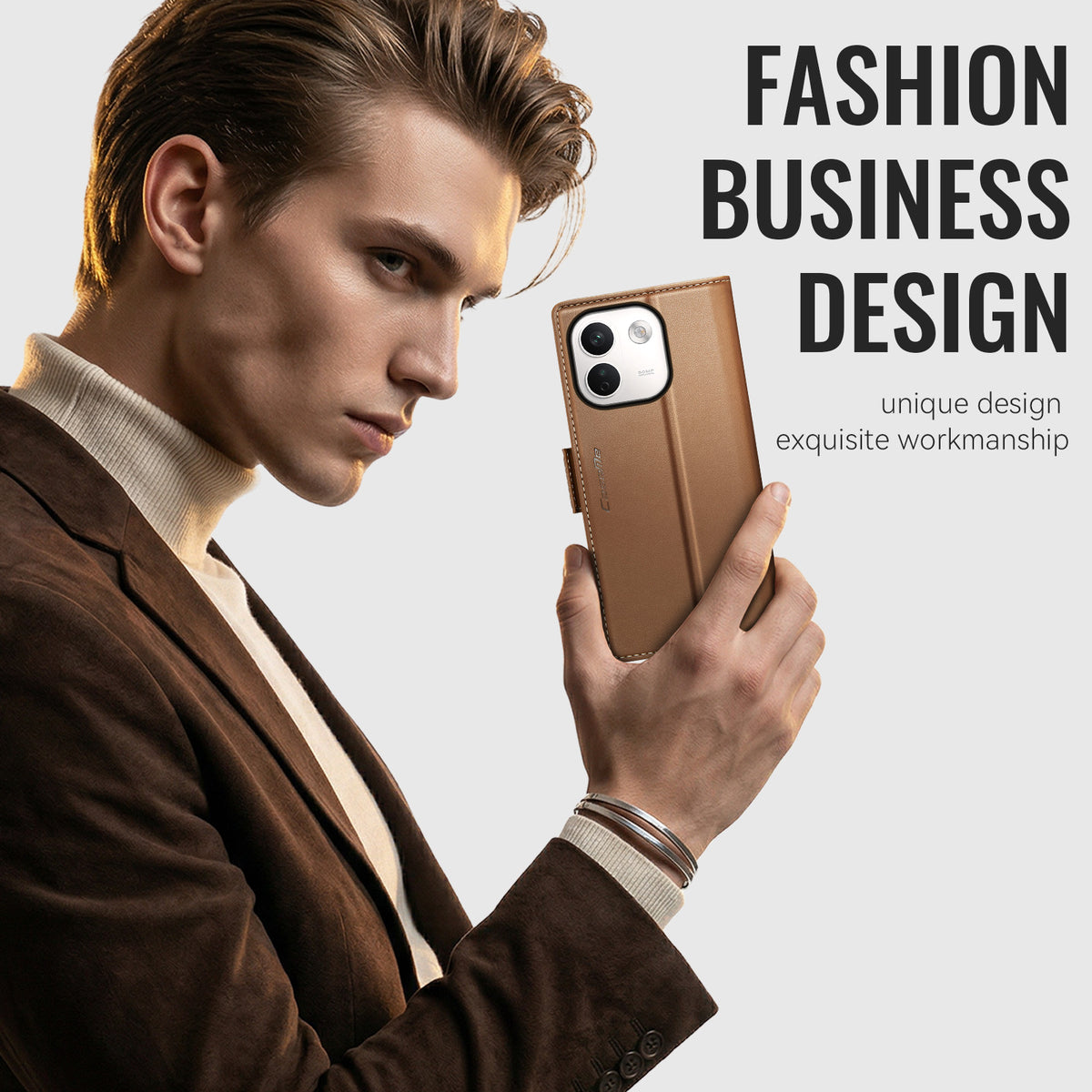 Xiaomi Redmi Note 17 Pro Max 5G CaseMe Retro Wallet Case [Brown]