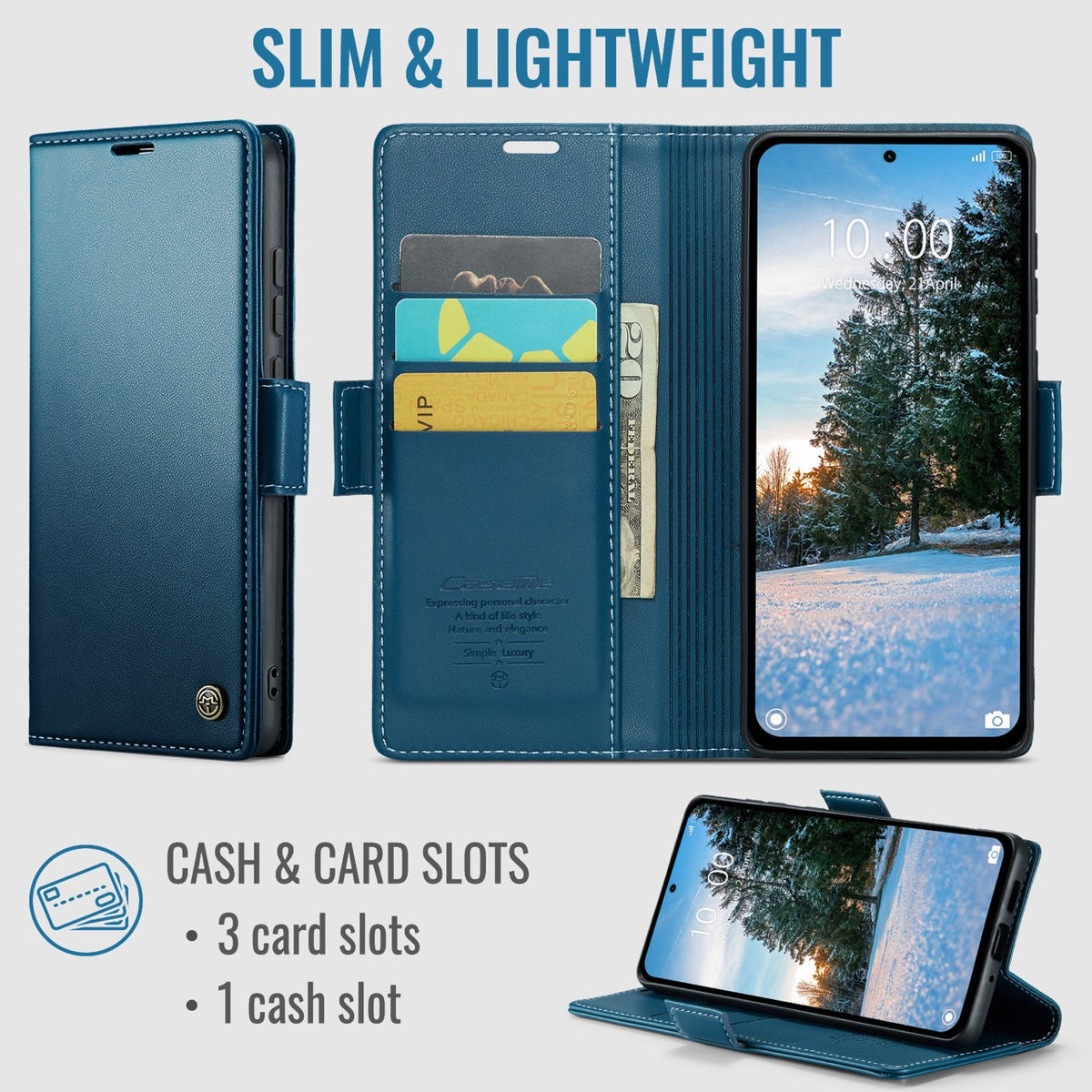 Xiaomi Redmi Note 17 Pro Max 5G CaseMe Retro Wallet Case [Navy]