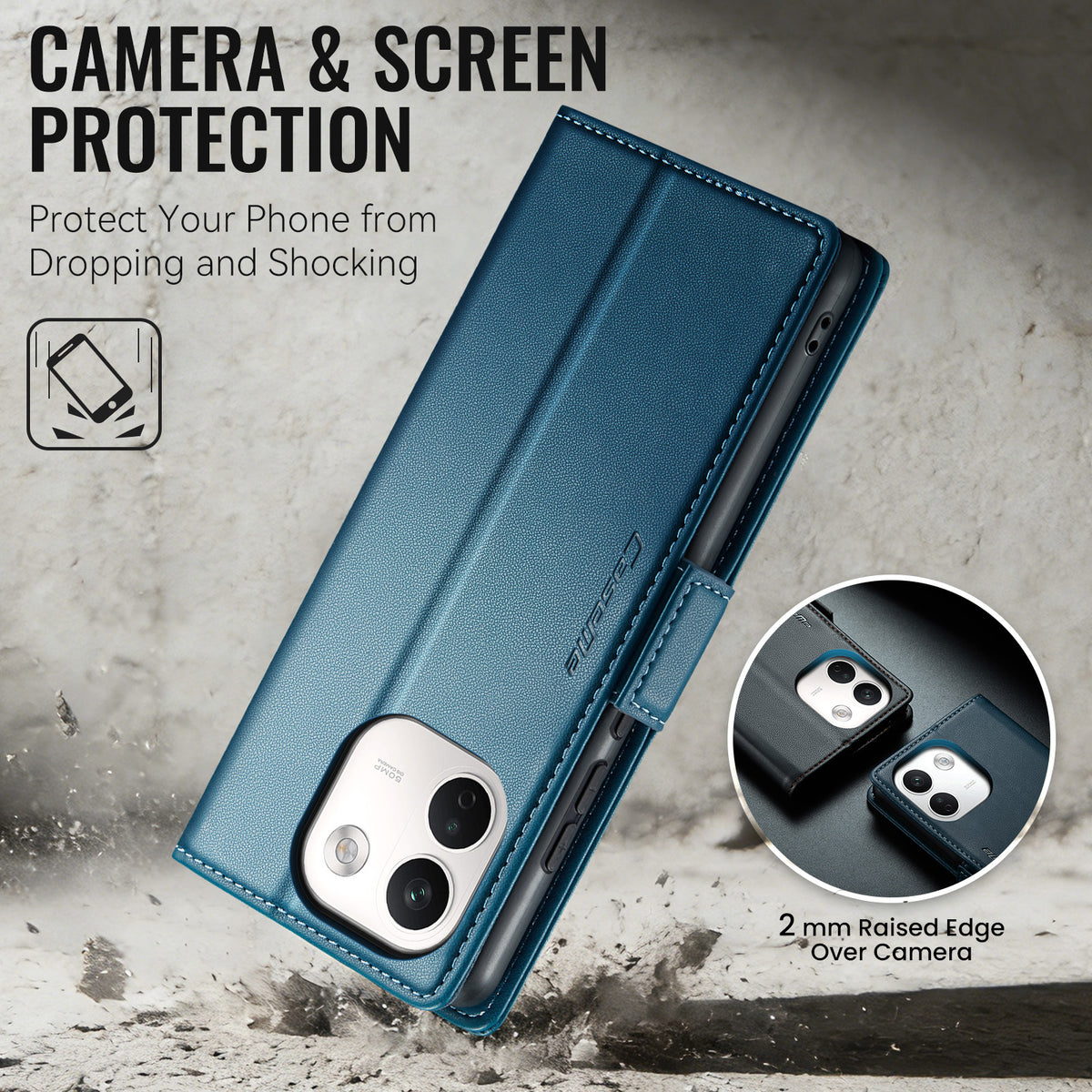 Xiaomi Redmi Note 17 Pro Max 5G CaseMe Retro Wallet Case [Navy]