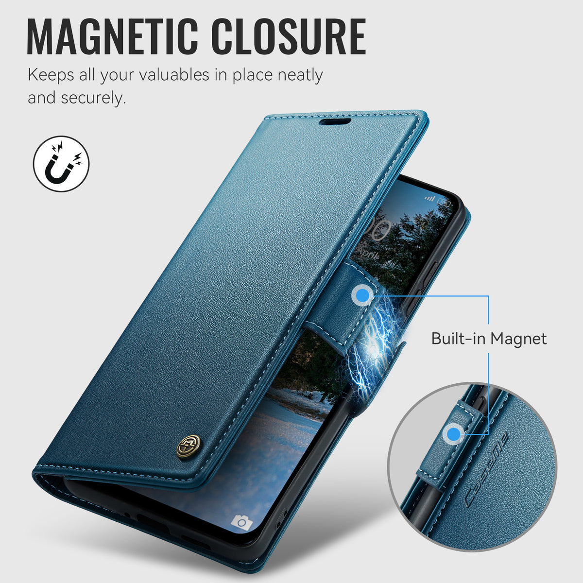 Xiaomi Redmi Note 17 Pro Max 5G CaseMe Retro Wallet Case [Navy]