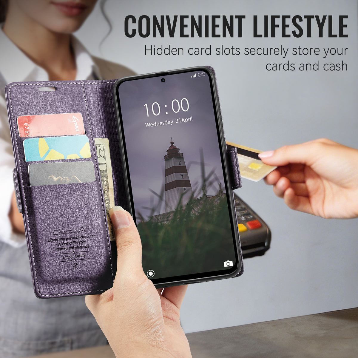Xiaomi Redmi Note 17 Pro Max 5G CaseMe Retro Wallet Case [Purple]