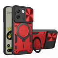 Xiaomi Redmi Note 17 Pro Max 5G Ring Kickstand Case w/ Camera Cover [Red] - Red