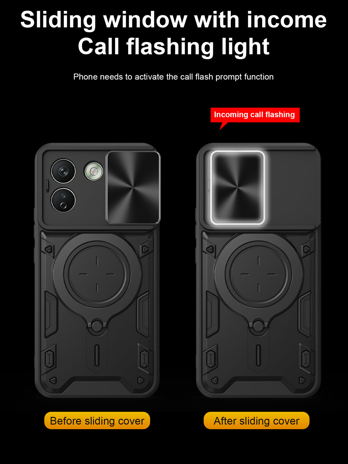 Xiaomi Redmi Note 17 Pro Max 5G Ring Kickstand Case w/ Camera Cover [Black]