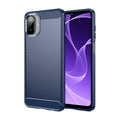 Samsung A07 Carbon Fibre TPU Case Slim Shockproof Cover Navy - Navy