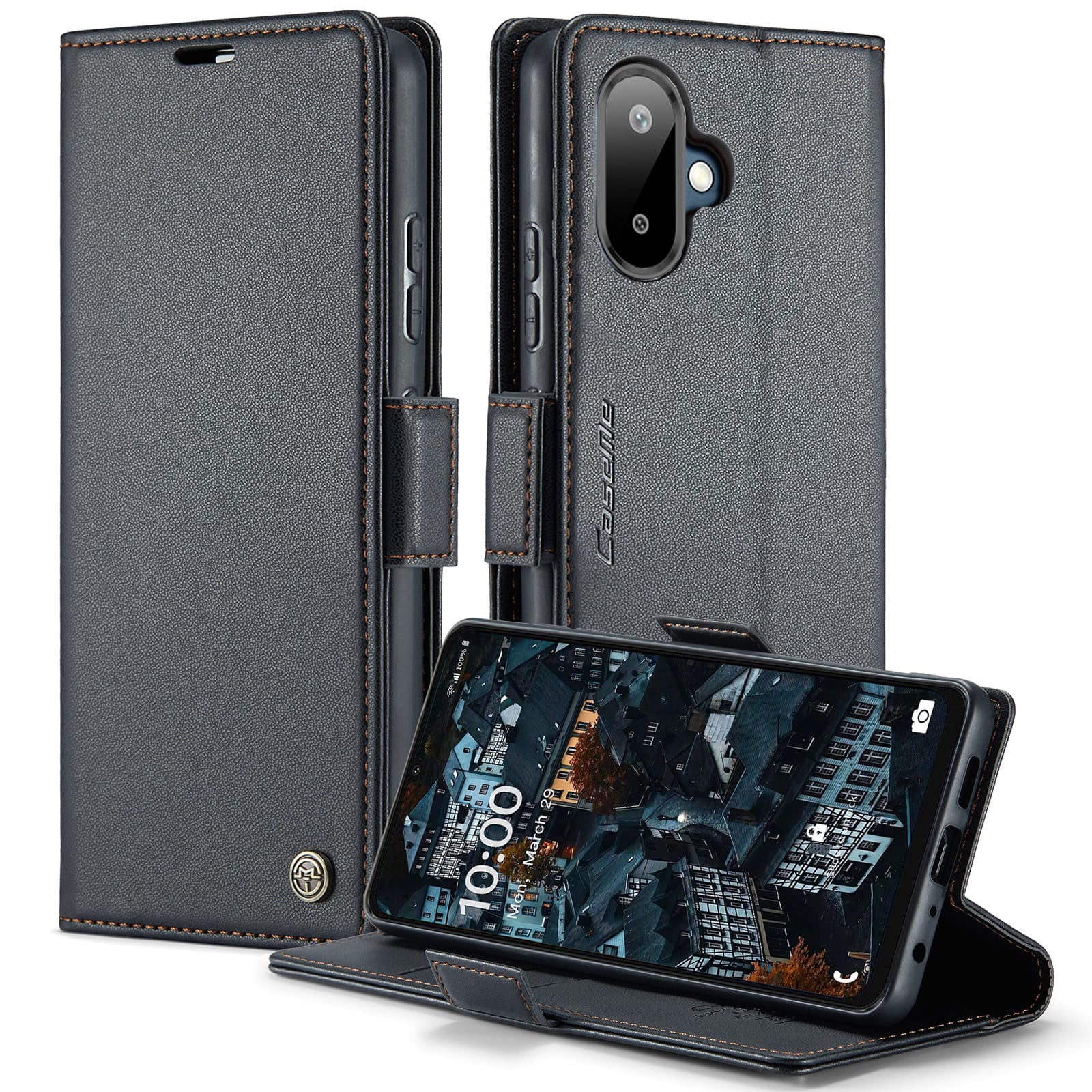 Samsung Galaxy A07 CaseMe Retro Wallet Case [Black]