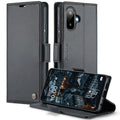 Samsung Galaxy A07 CaseMe Retro Wallet Case [Black] - Black