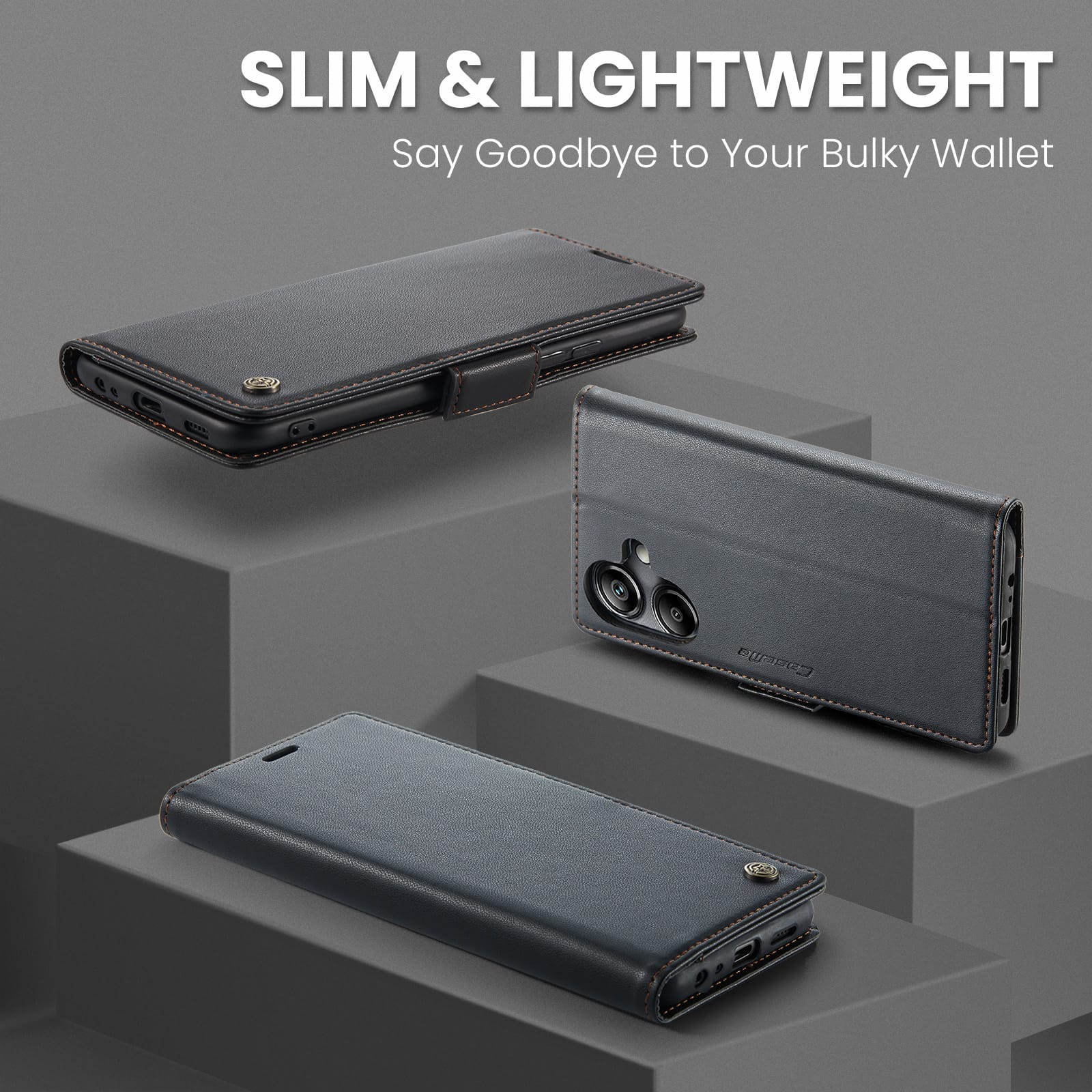 Samsung Galaxy A07 CaseMe Retro Wallet Case [Black]