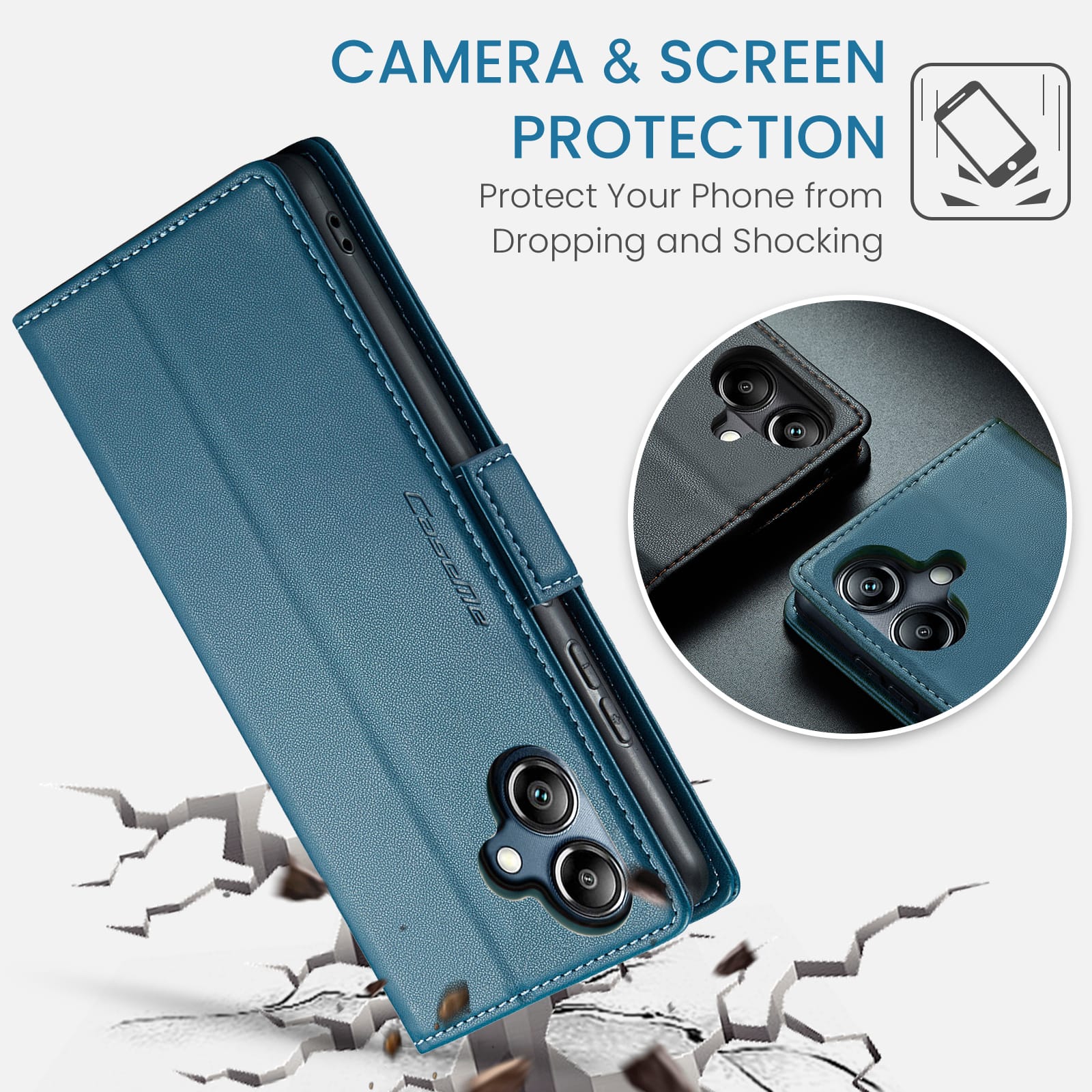 Samsung Galaxy A07 CaseMe Retro Wallet Case [Navy]