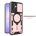 Samsung Galaxy A07 Ring Kickstand Case w/ Camera Cover [Rose Gold] - Rose Gold