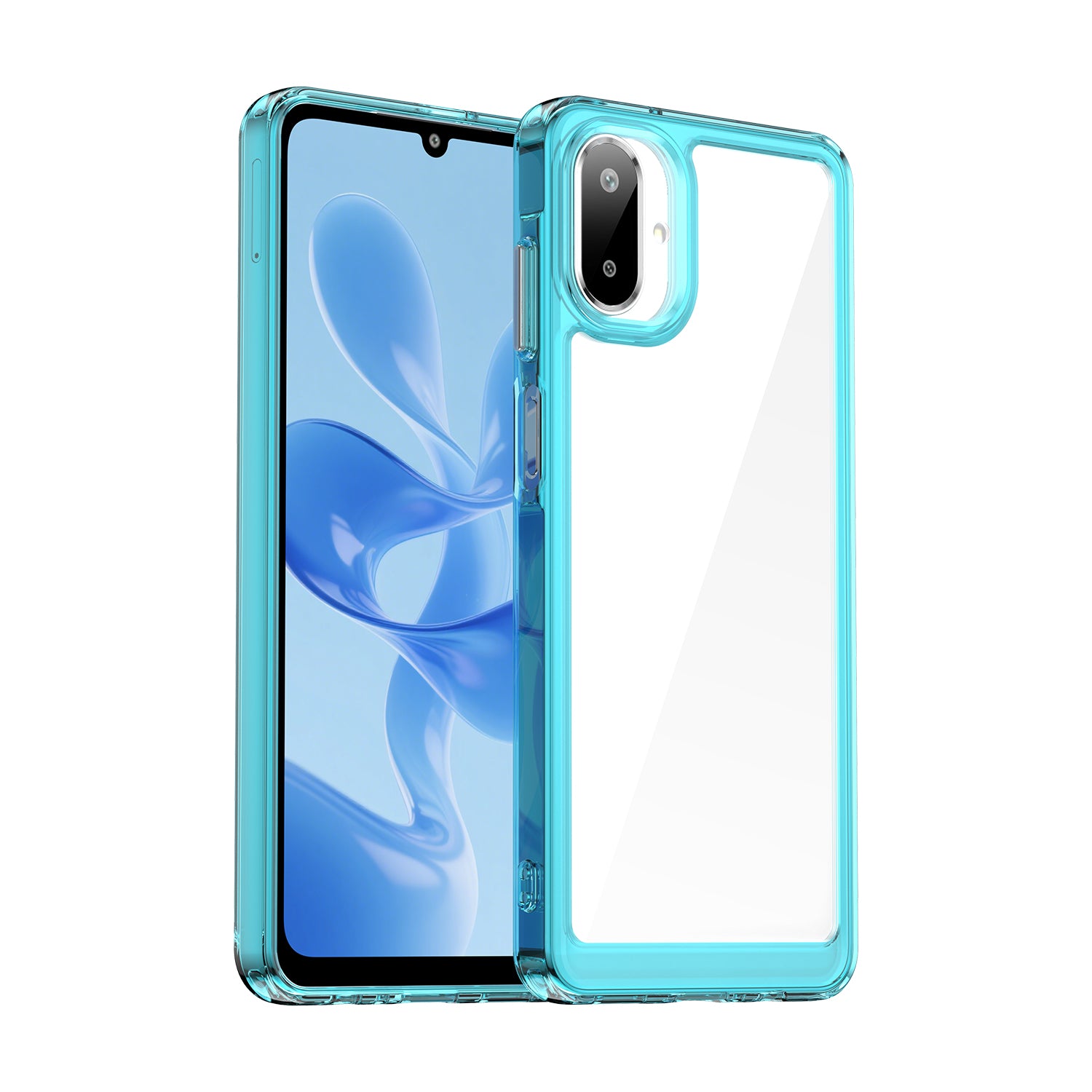 Samsung Galaxy A07 Soft TPU Bumper Case [Clear Blue]