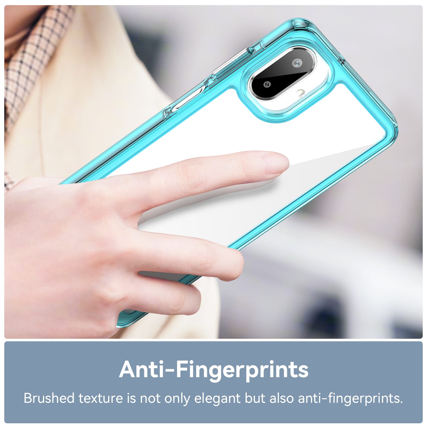 Samsung Galaxy A07 Soft TPU Bumper Case [Clear Blue]