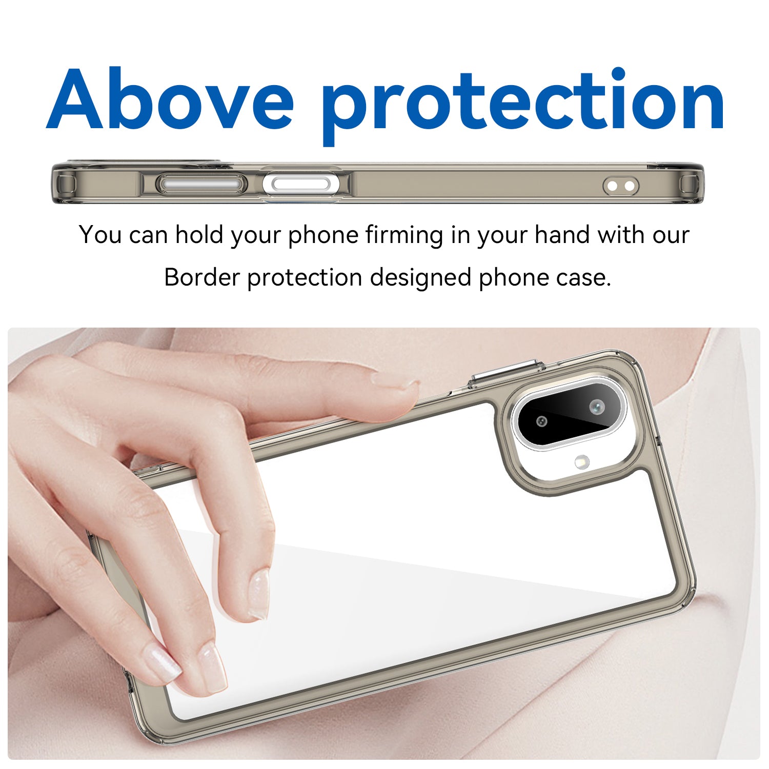 Samsung Galaxy A07 Soft TPU Bumper Case [Clear Grey]