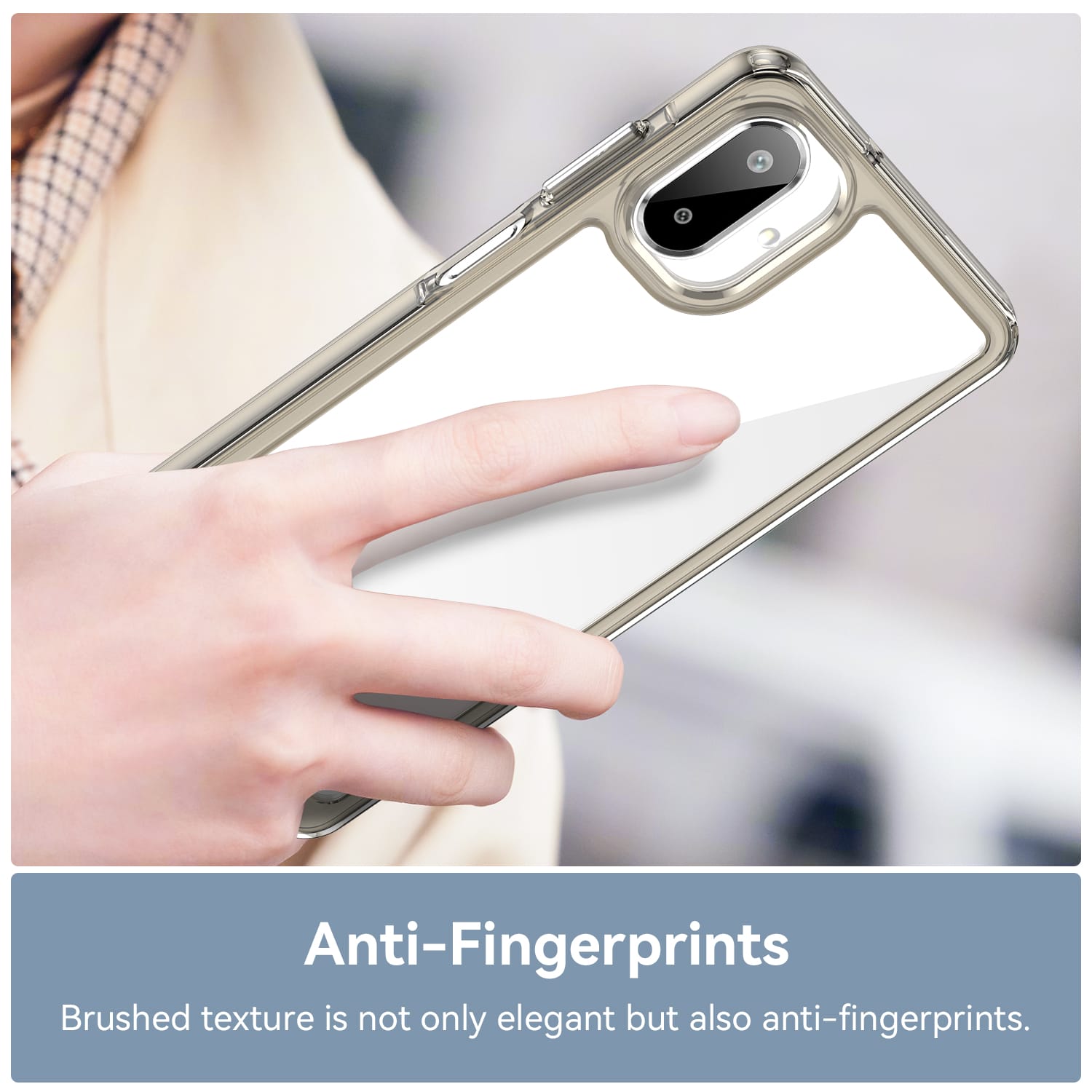 Samsung Galaxy A07 Soft TPU Bumper Case [Clear Grey]