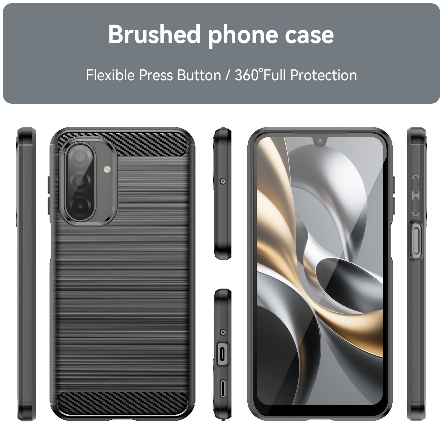 Samsung Galaxy A17 5G Carbon Fibre Brushed Case [Black]