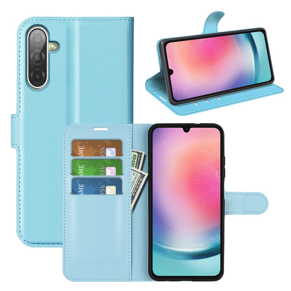 Samsung Galaxy A17 PU Wallet Case [LightBlue]
