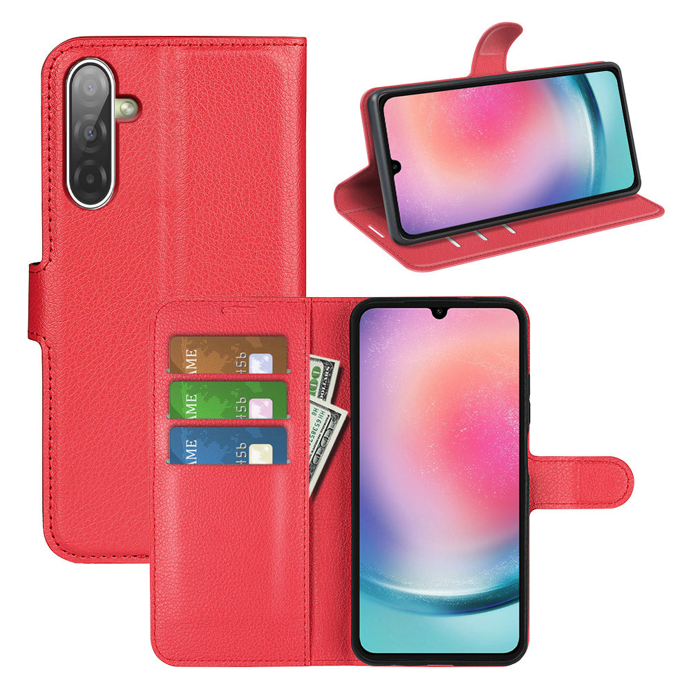 Samsung Galaxy A17 PU Wallet Case [Red]