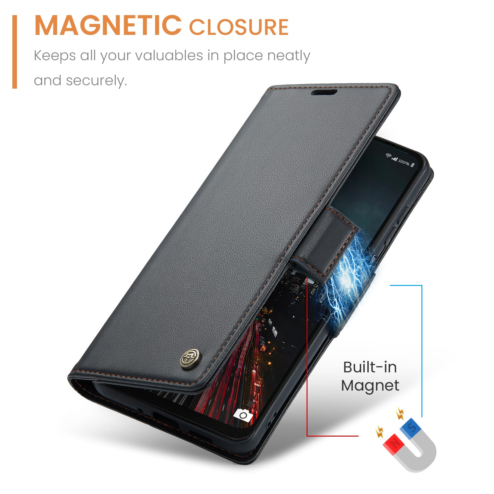 Samsung Galaxy A17 5G CaseMe Retro Wallet Case [Black]