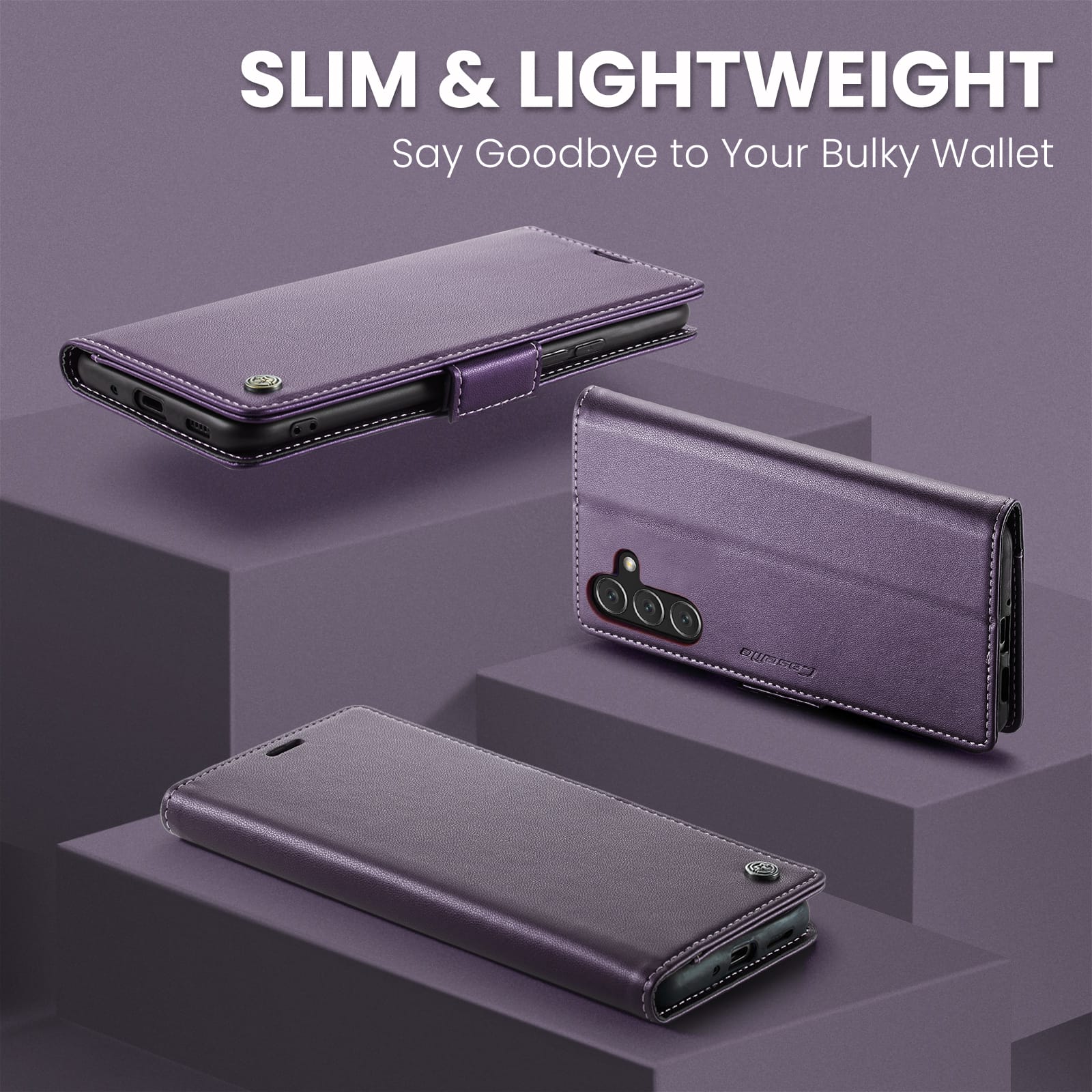 Samsung Galaxy A17 5G CaseMe Retro Wallet Case [Purple]