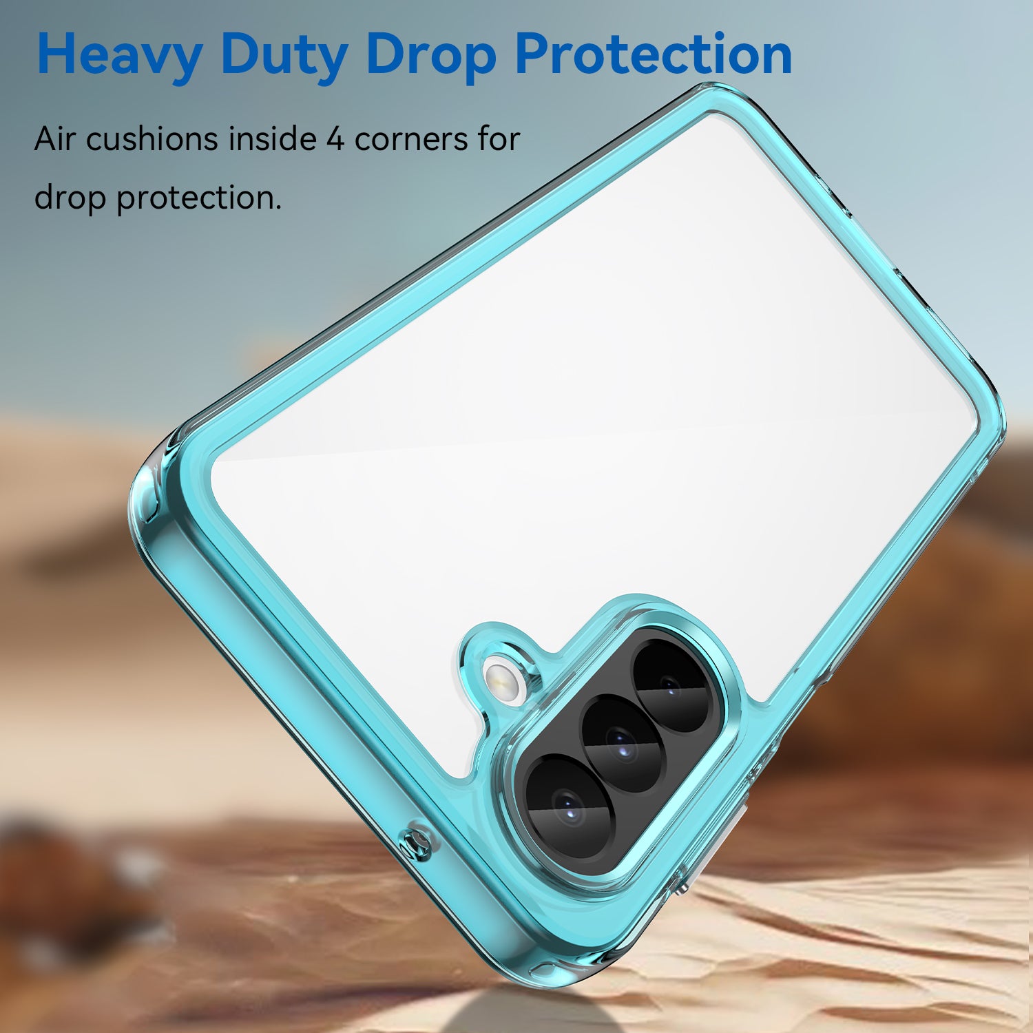 Samsung Galaxy A27 5G Soft TPU Bumper Shockproof Cover Case [Clear Blue]