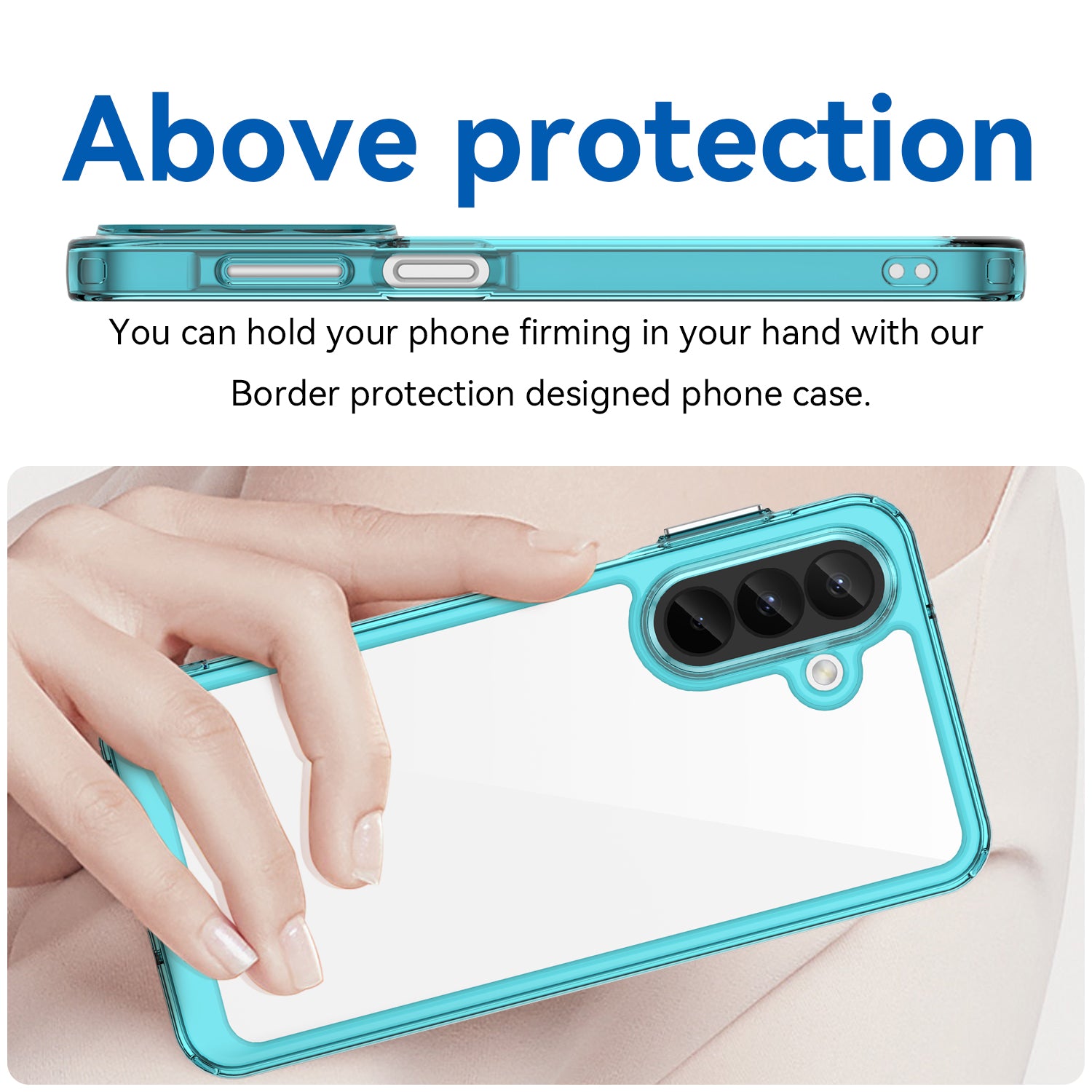 Samsung Galaxy A27 5G Soft TPU Bumper Shockproof Cover Case [Clear Blue]