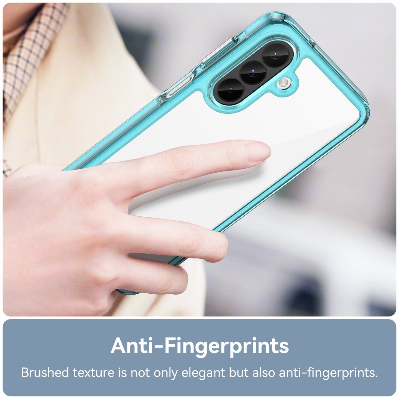 Samsung Galaxy A27 5G Soft TPU Bumper Shockproof Cover Case [Clear Blue]