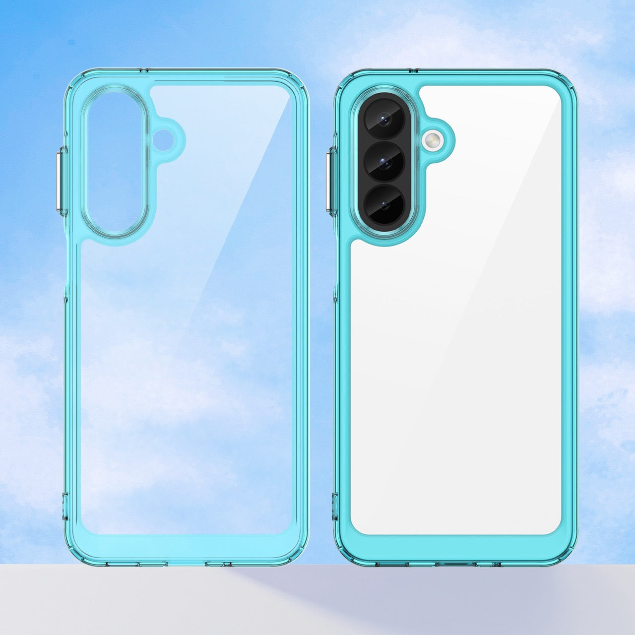 Samsung Galaxy A27 5G Soft TPU Bumper Shockproof Cover Case [Clear Blue]