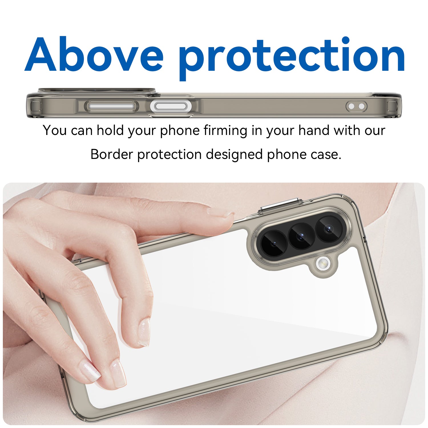 Samsung Galaxy A27 5G Soft TPU Bumper Shockproof Cover Case [Clear Grey]