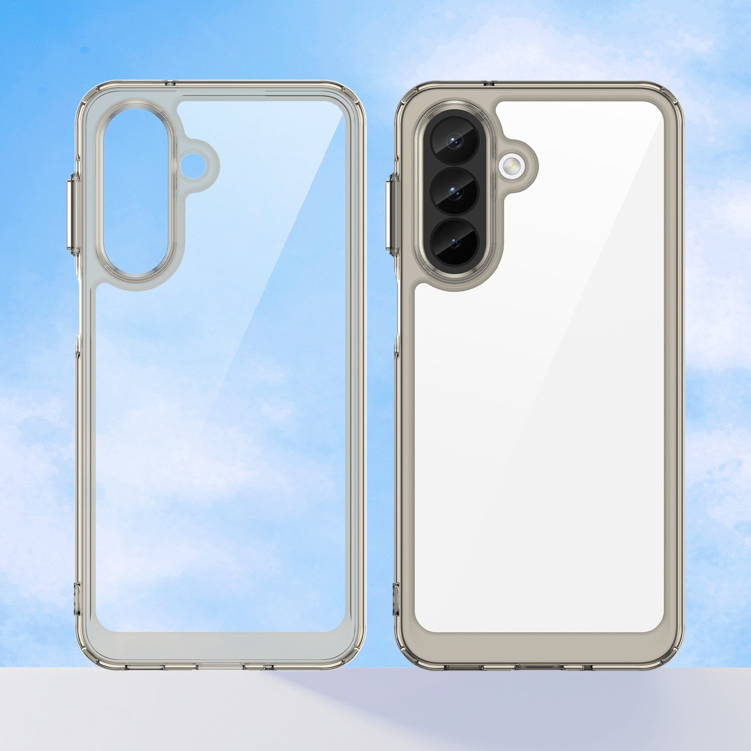 Samsung Galaxy A27 5G Soft TPU Bumper Shockproof Cover Case [Clear Grey]
