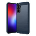 Samsung Galaxy A27 5G Carbon Fibre TPU Case Slim Shockproof Cover Navy - Navy