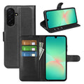 Wallet Case for Samsung Galaxy A27 5G – PU Leather Flip Cover with Card Holder & Stand [Black] - Black