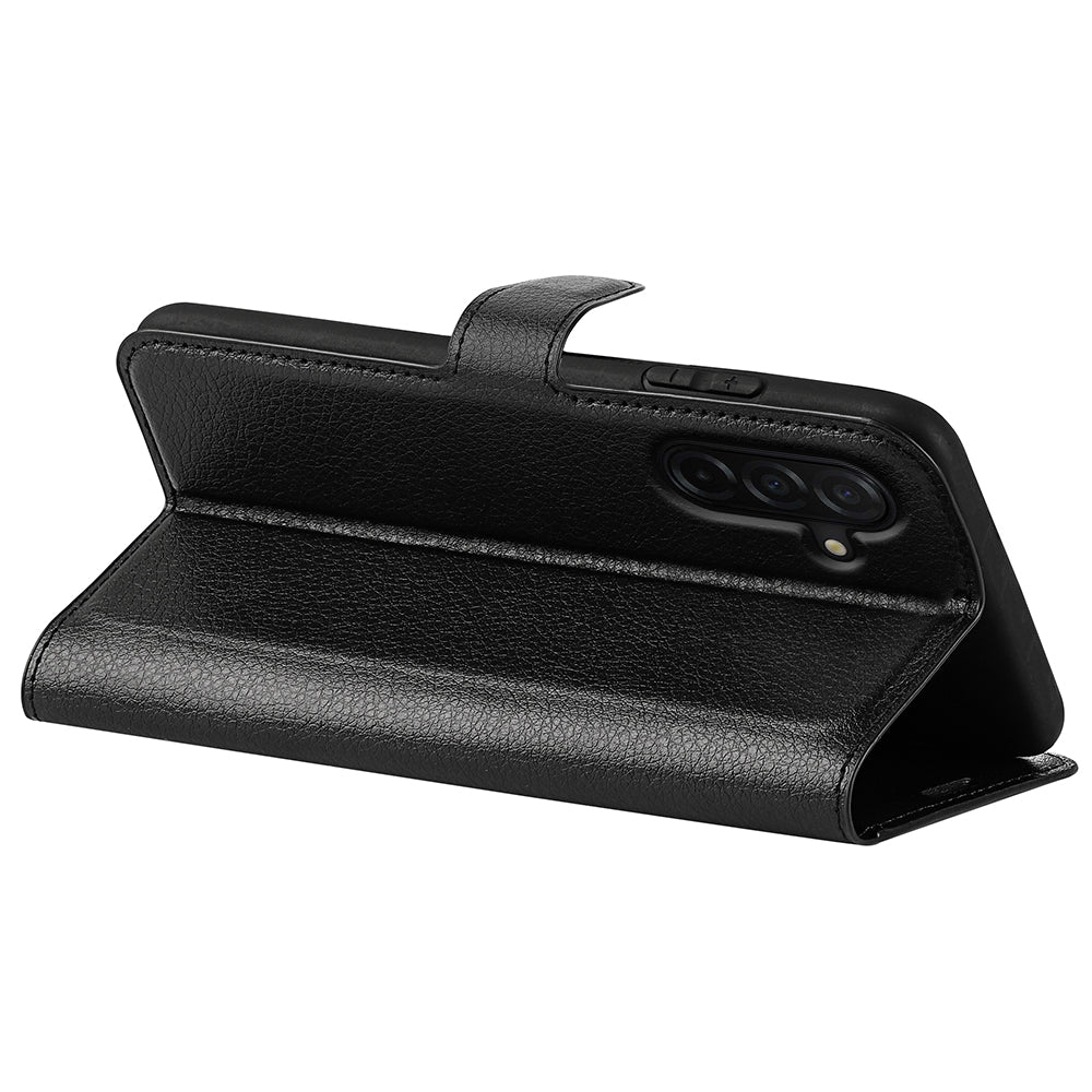 Wallet Case for Samsung Galaxy A27 5G – PU Leather Flip Cover with Card Holder & Stand [Black]