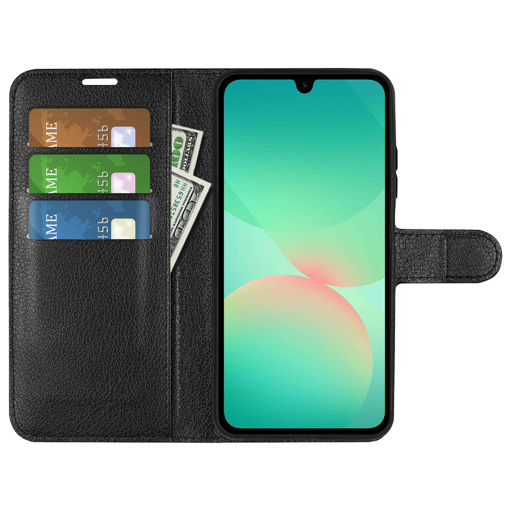 Wallet Case for Samsung Galaxy A27 5G – PU Leather Flip Cover with Card Holder & Stand [Black]