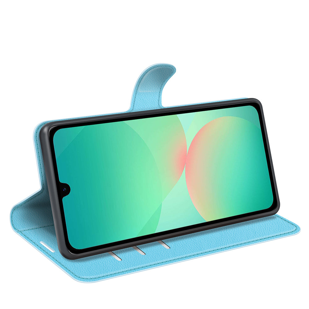 Wallet Case for Samsung Galaxy A27 5G – PU Leather Flip Cover with Card Holder & Stand [LightBlue]