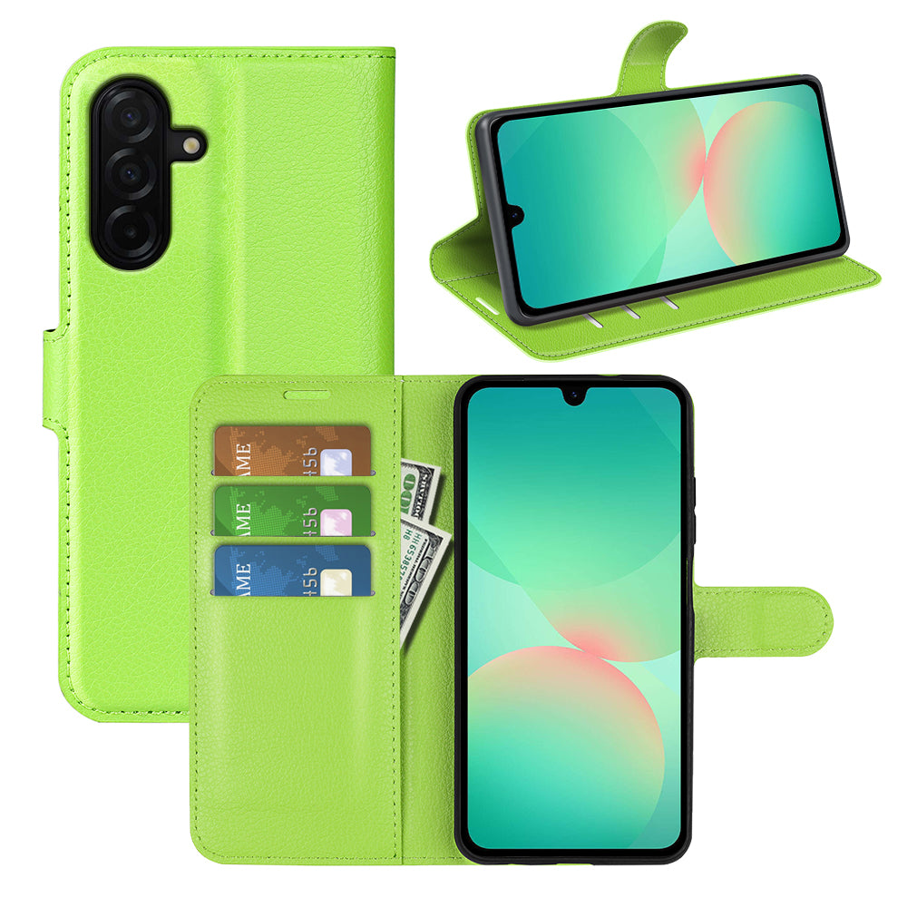 Wallet Case for Samsung Galaxy A27 5G – PU Leather Flip Cover with Card Holder & Stand [Green]