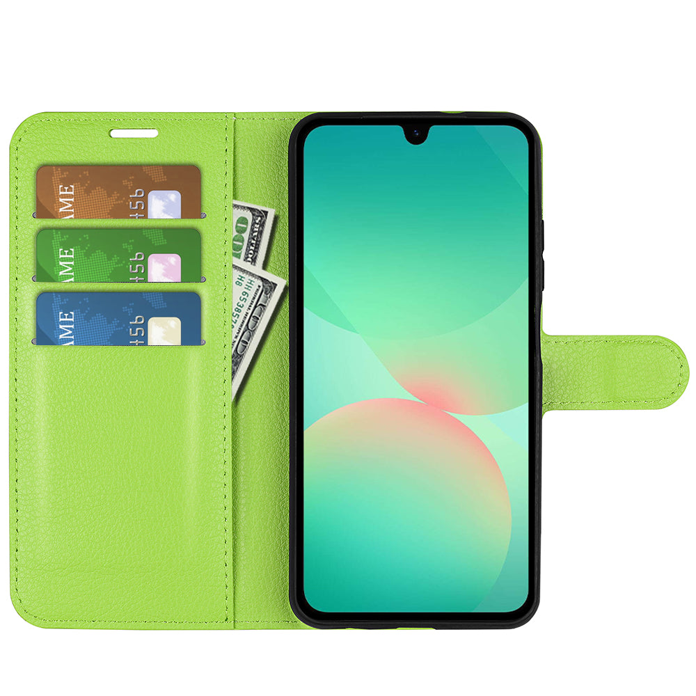 Wallet Case for Samsung Galaxy A27 5G – PU Leather Flip Cover with Card Holder & Stand [Green]