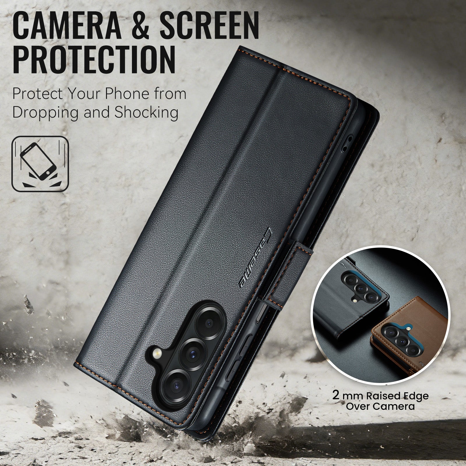 Samsung Galaxy A27 5G CaseMe Retro Wallet Case [Black]