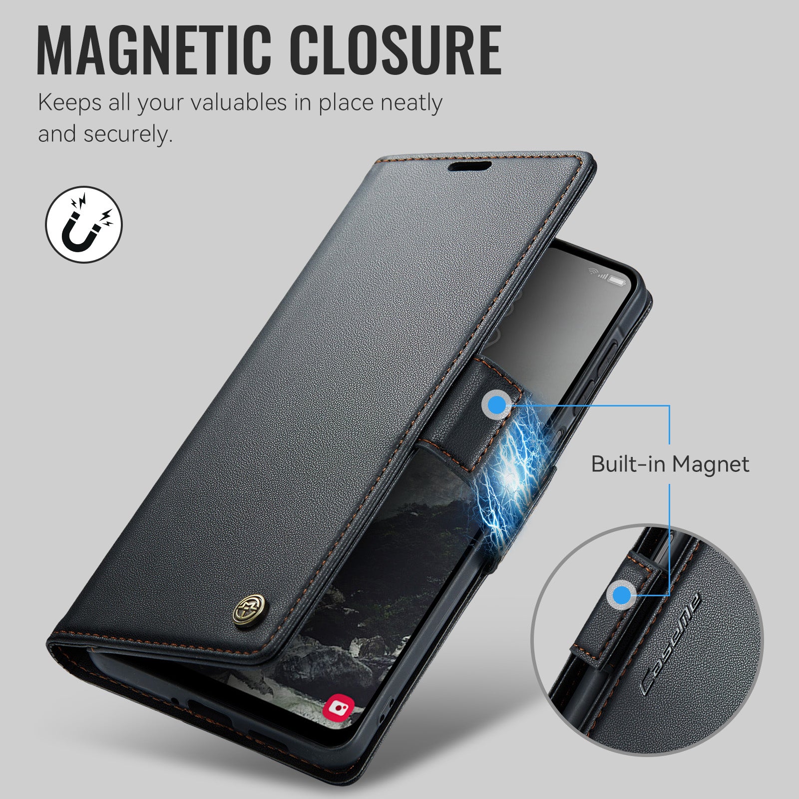 Samsung Galaxy A27 5G CaseMe Retro Wallet Case [Black]