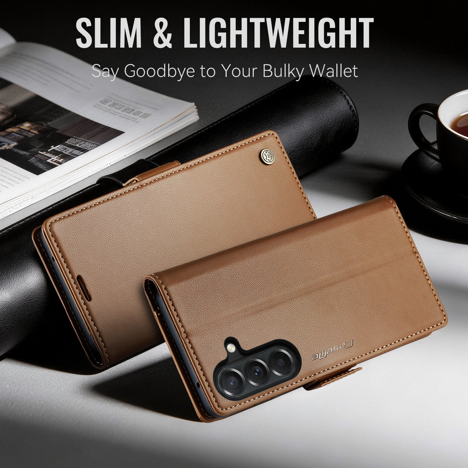 Samsung Galaxy A27 5G CaseMe Retro Wallet Case [Brown]