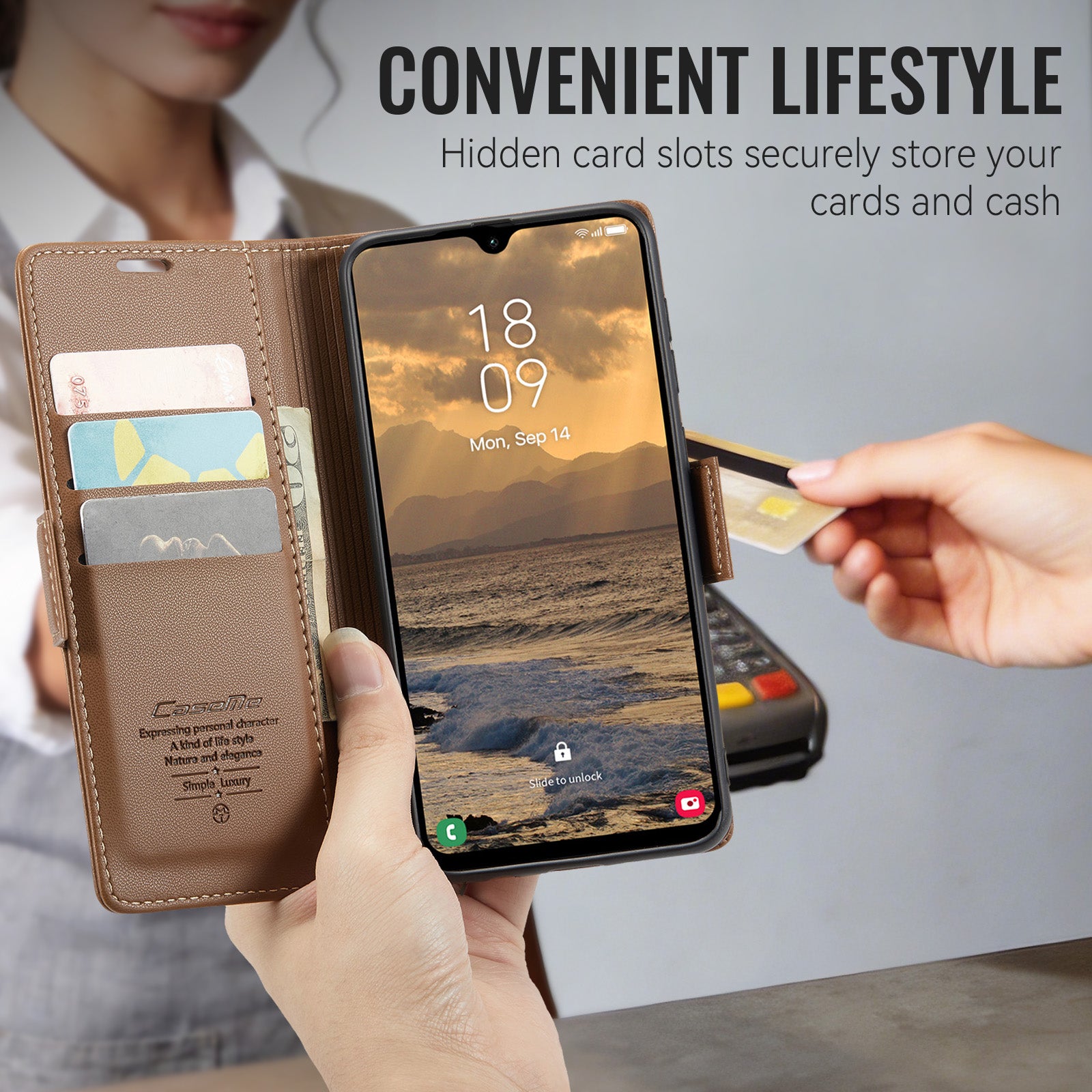 Samsung Galaxy A27 5G CaseMe Retro Wallet Case [Brown]