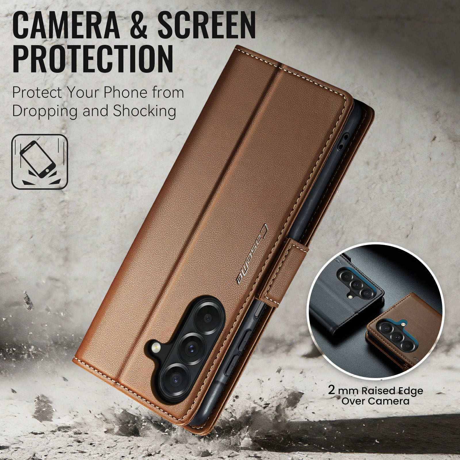 Samsung Galaxy A27 5G CaseMe Retro Wallet Case [Brown]