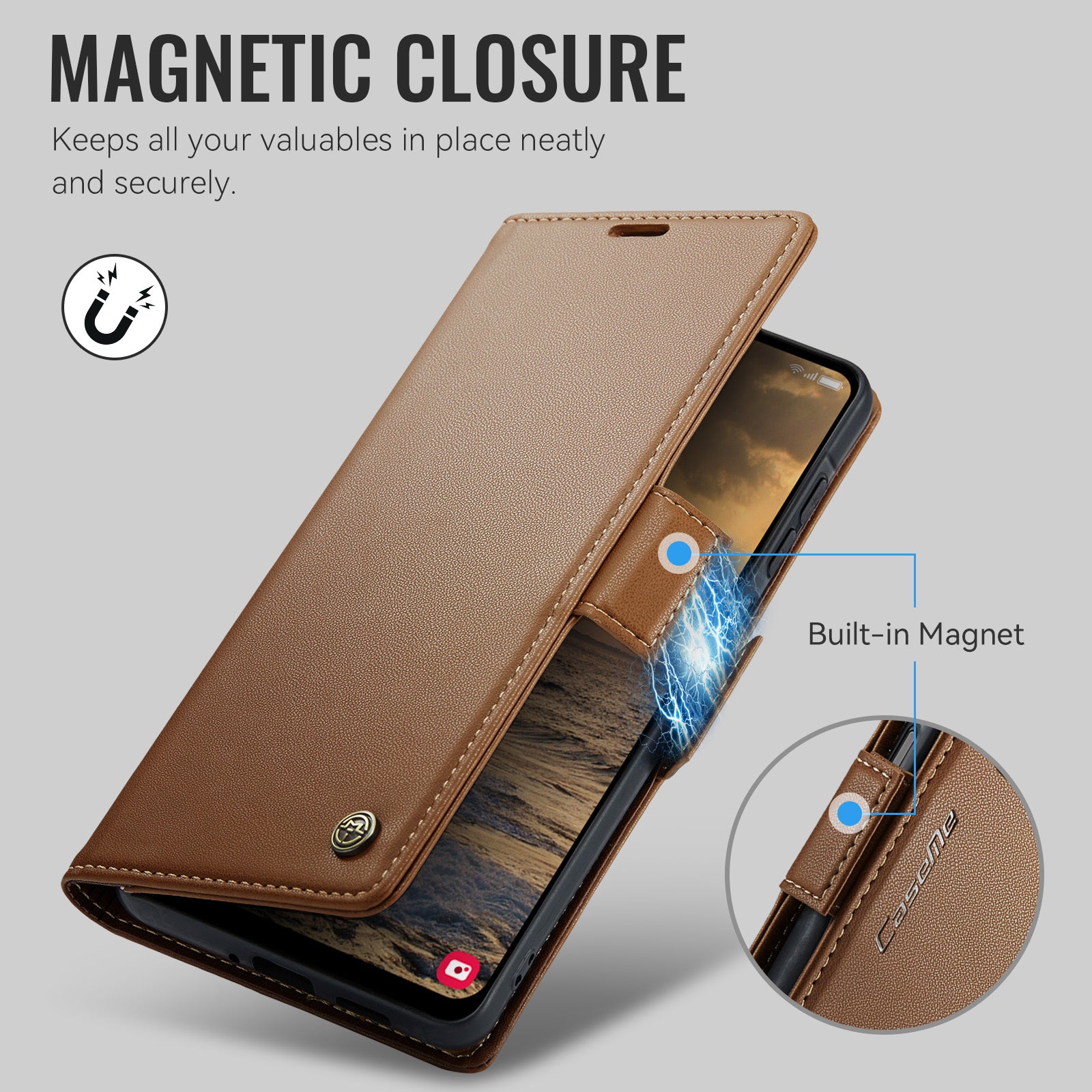 Samsung Galaxy A27 5G CaseMe Retro Wallet Case [Brown]