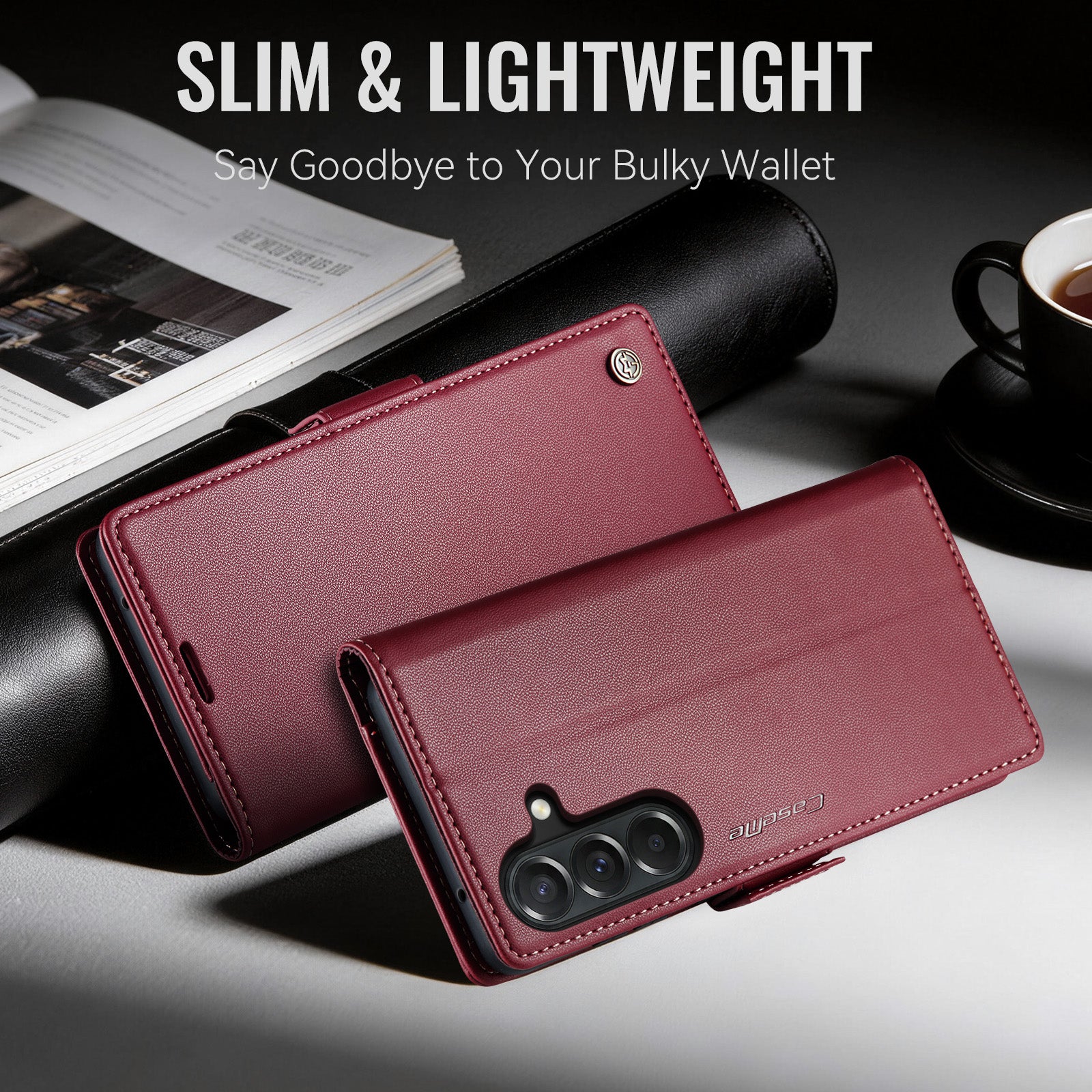 Samsung Galaxy A27 5G CaseMe Retro Wallet Case [Maroon]