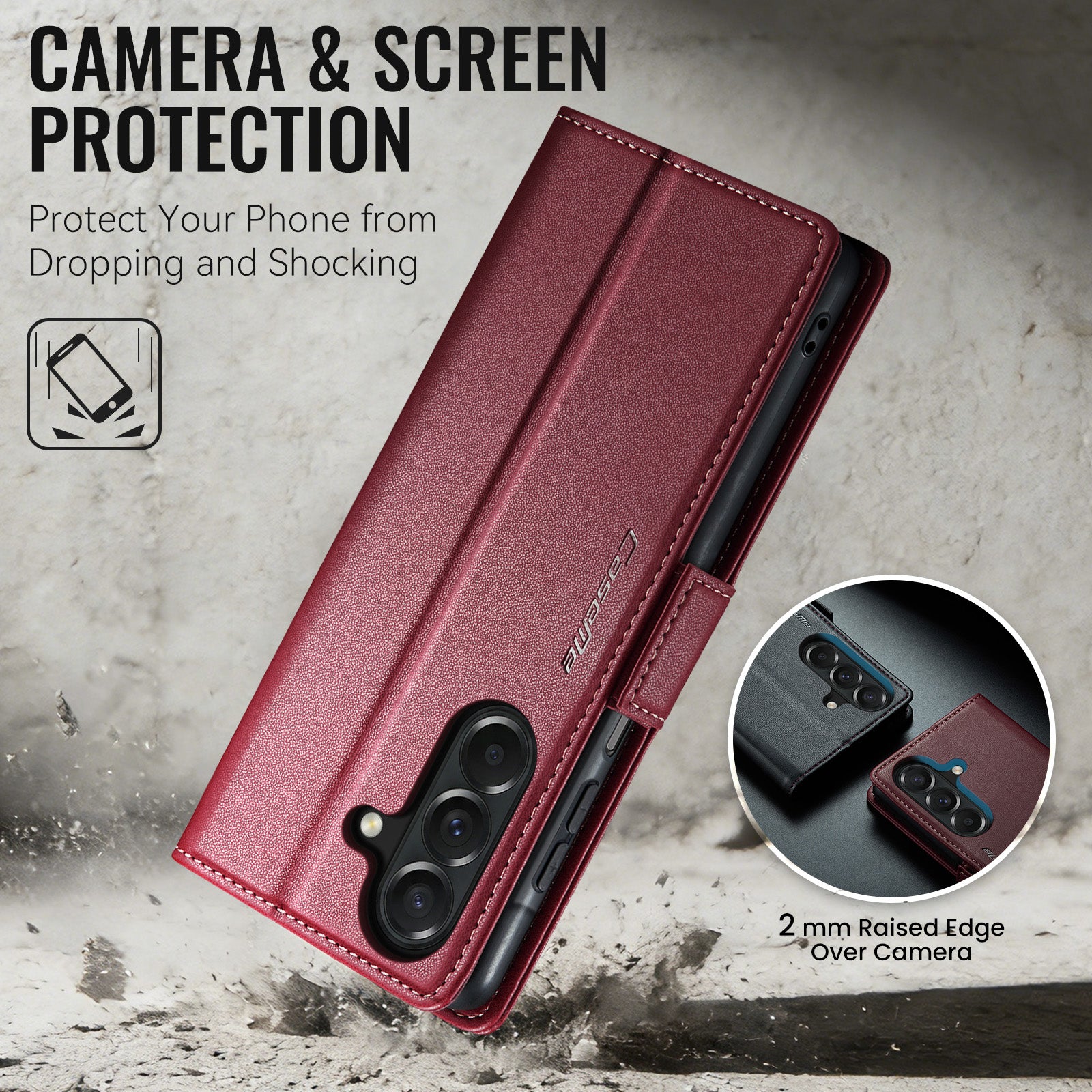 Samsung Galaxy A27 5G CaseMe Retro Wallet Case [Maroon]