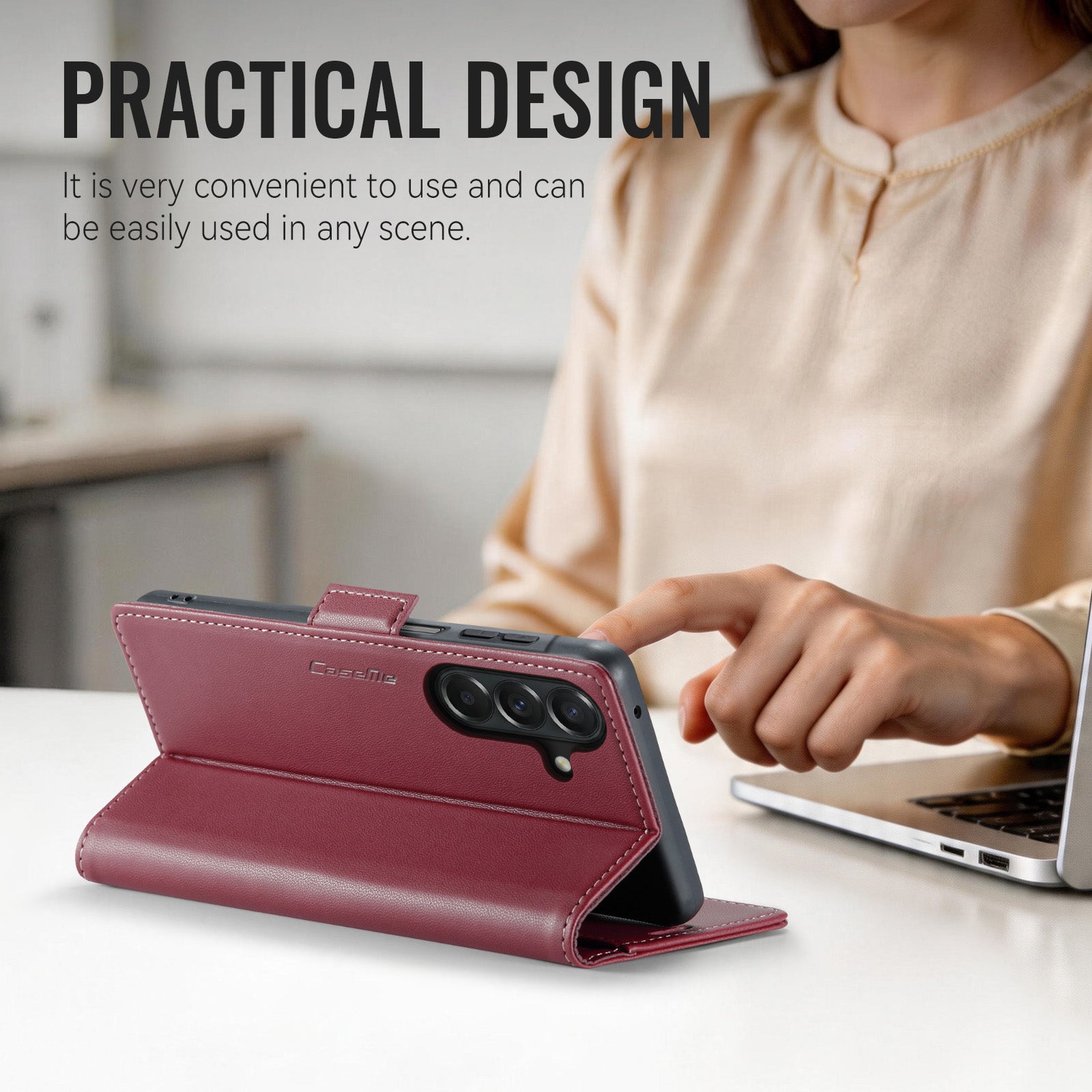 Samsung Galaxy A27 5G CaseMe Retro Wallet Case [Maroon]