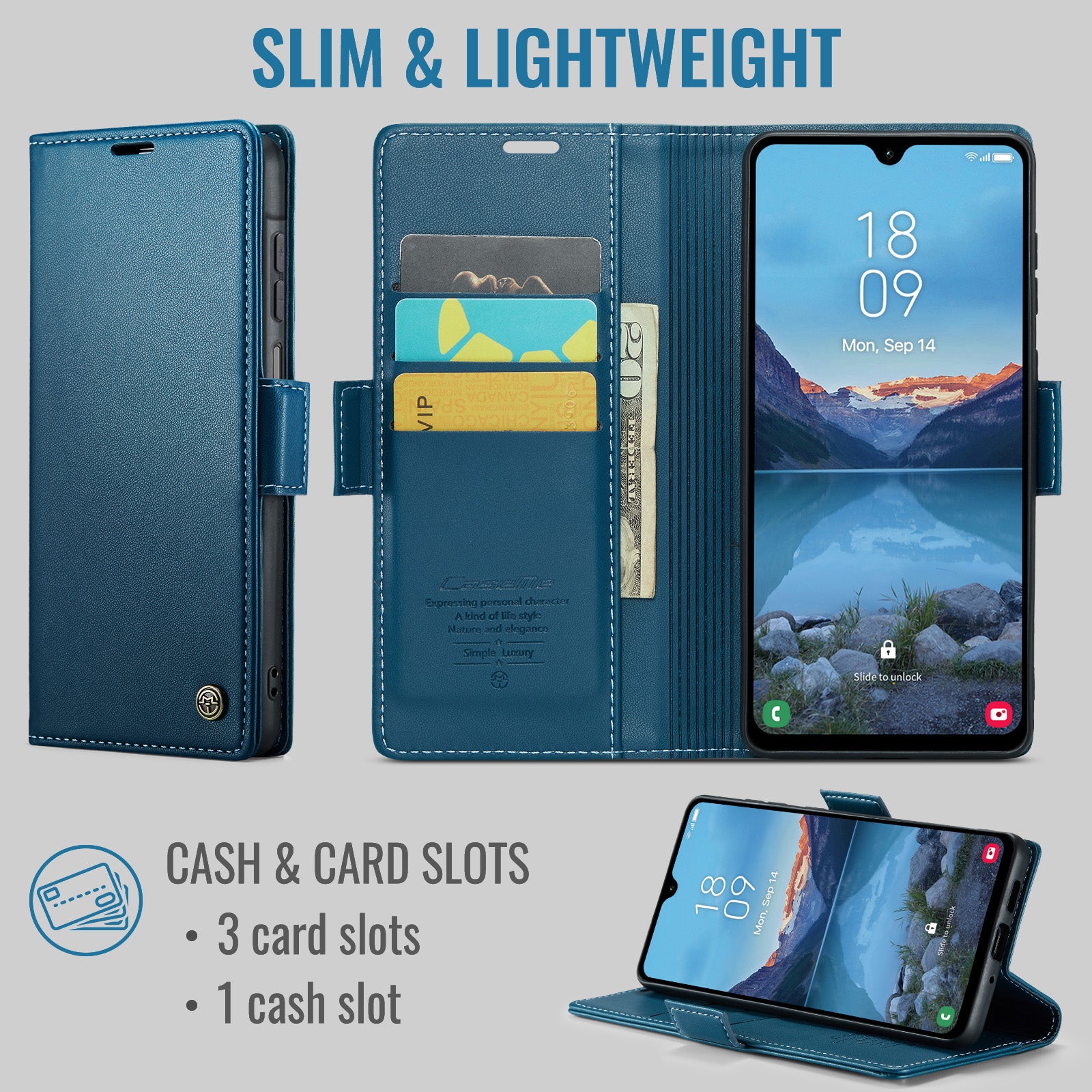 Samsung Galaxy A27 5G CaseMe Retro Wallet Case [Navy]