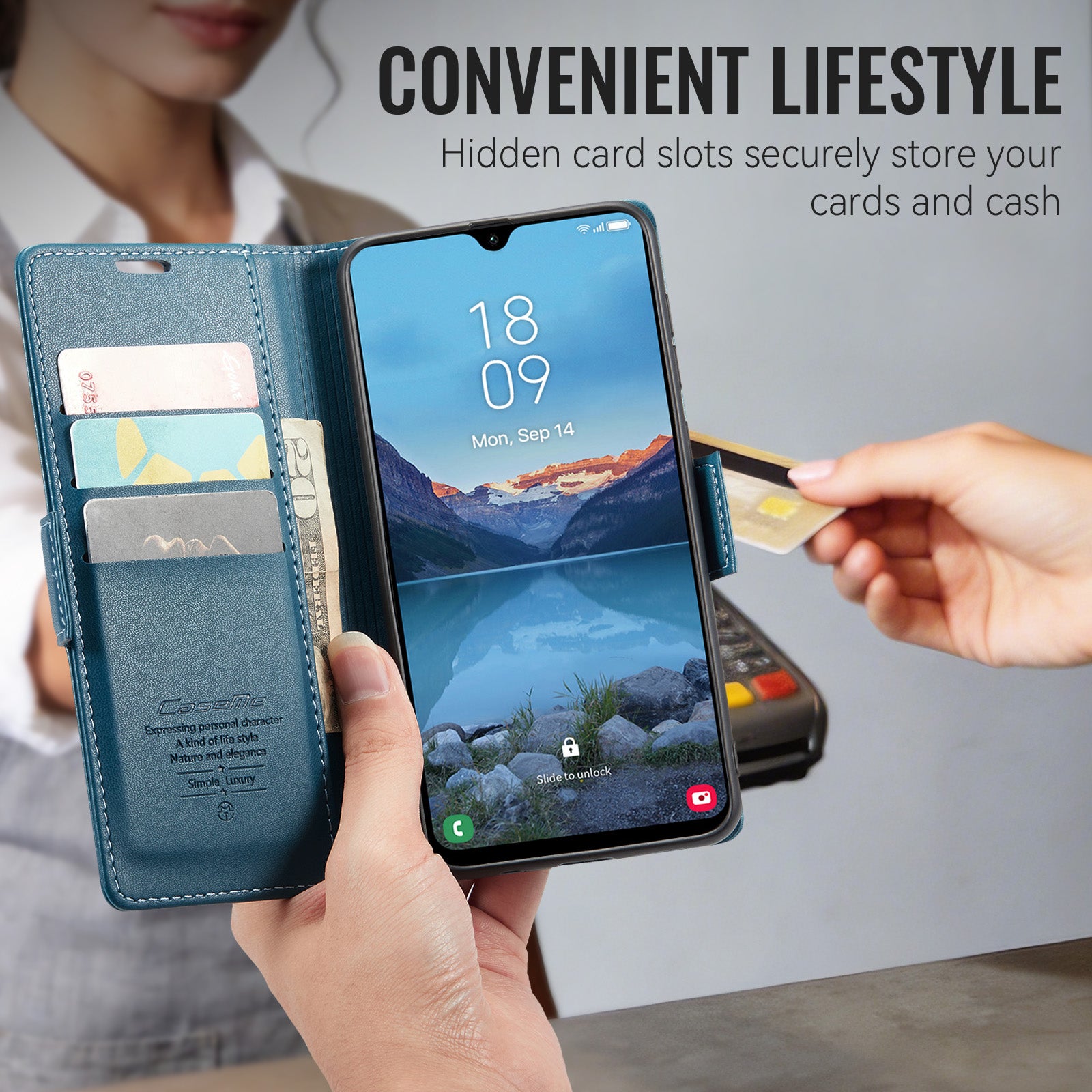 Samsung Galaxy A27 5G CaseMe Retro Wallet Case [Navy]