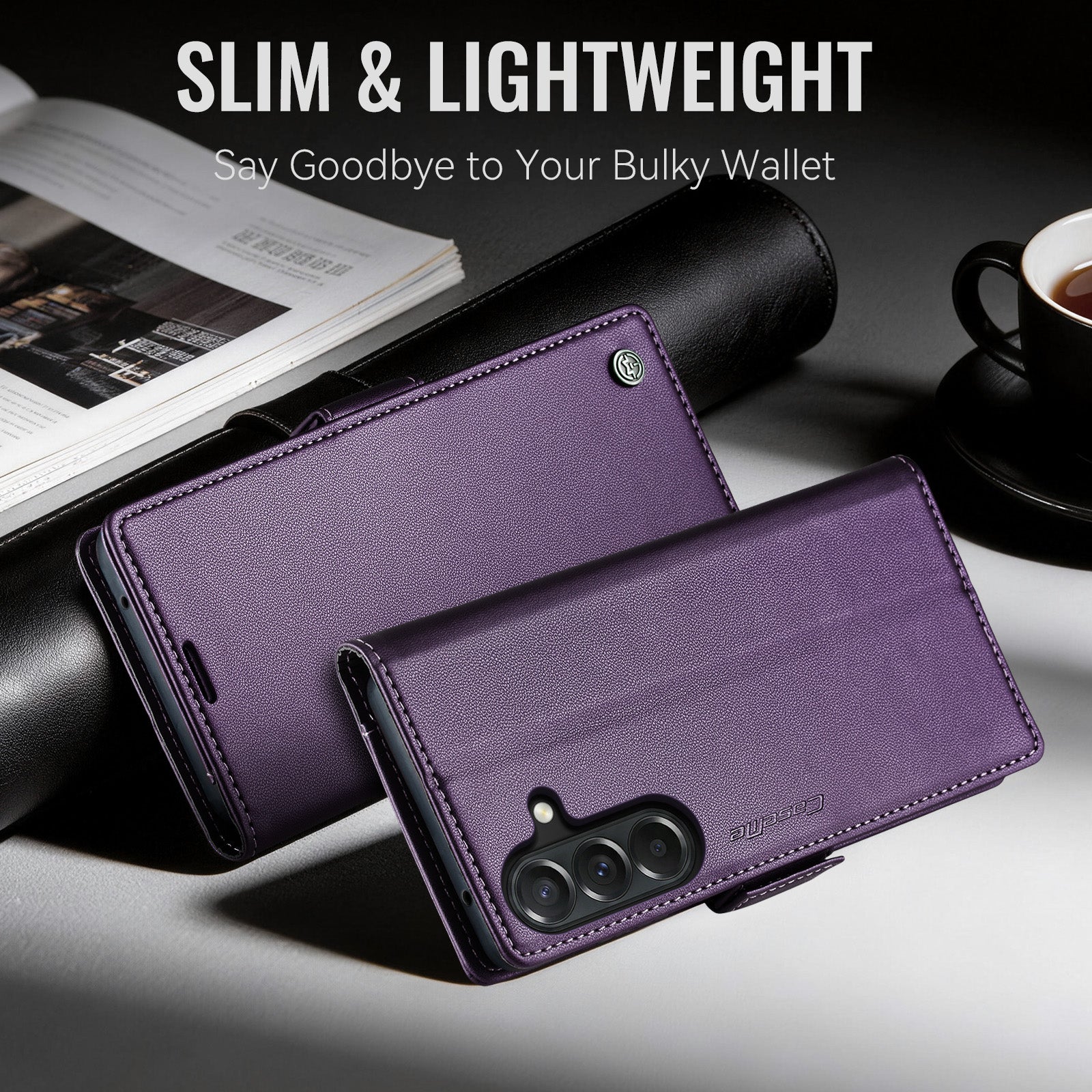 Samsung Galaxy A27 5G CaseMe Retro Wallet Case [Purple]