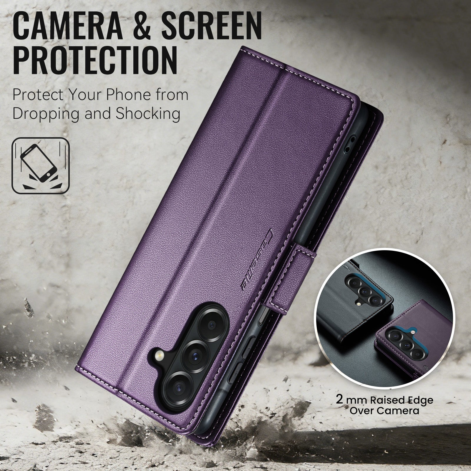 Samsung Galaxy A27 5G CaseMe Retro Wallet Case [Purple]