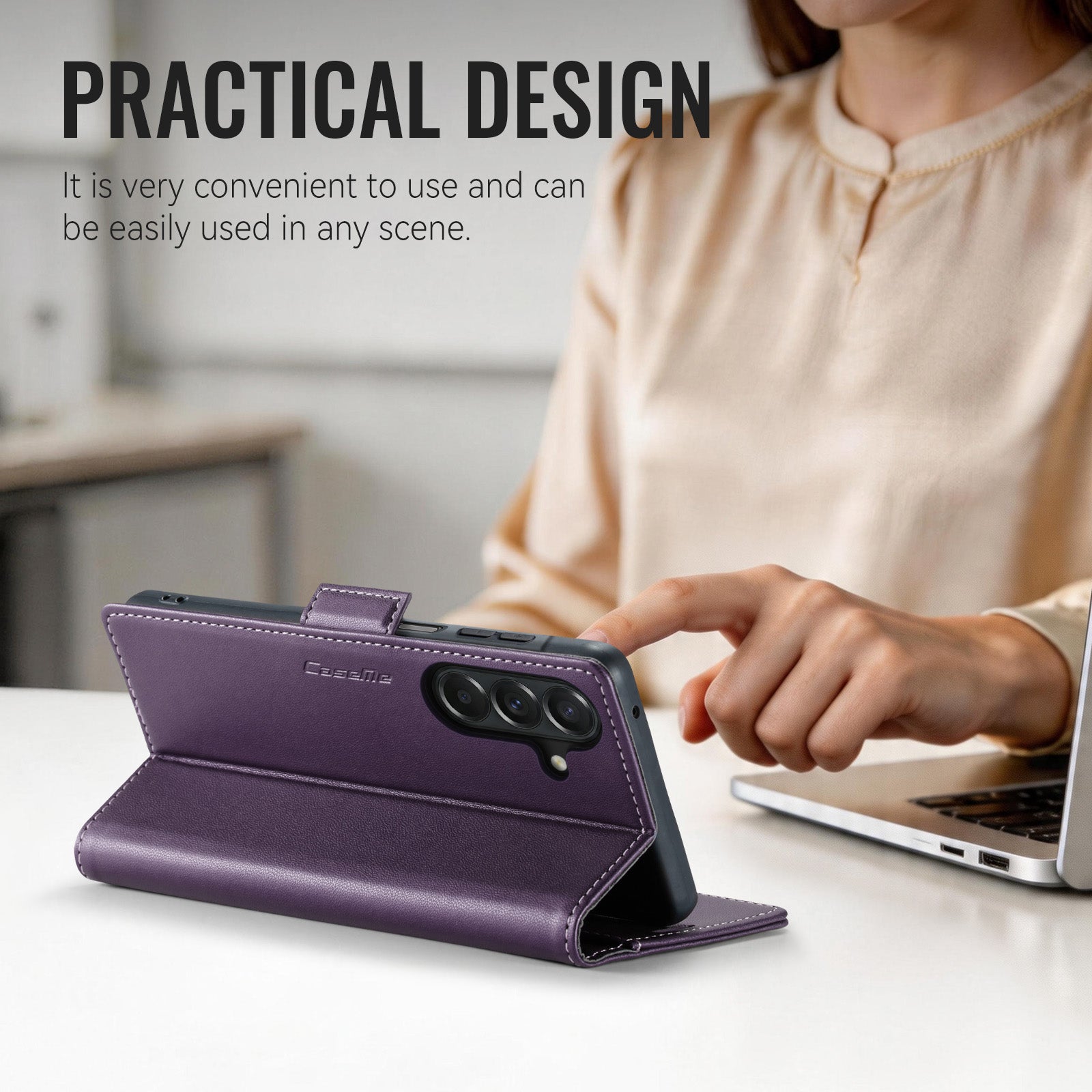 Samsung Galaxy A27 5G CaseMe Retro Wallet Case [Purple]