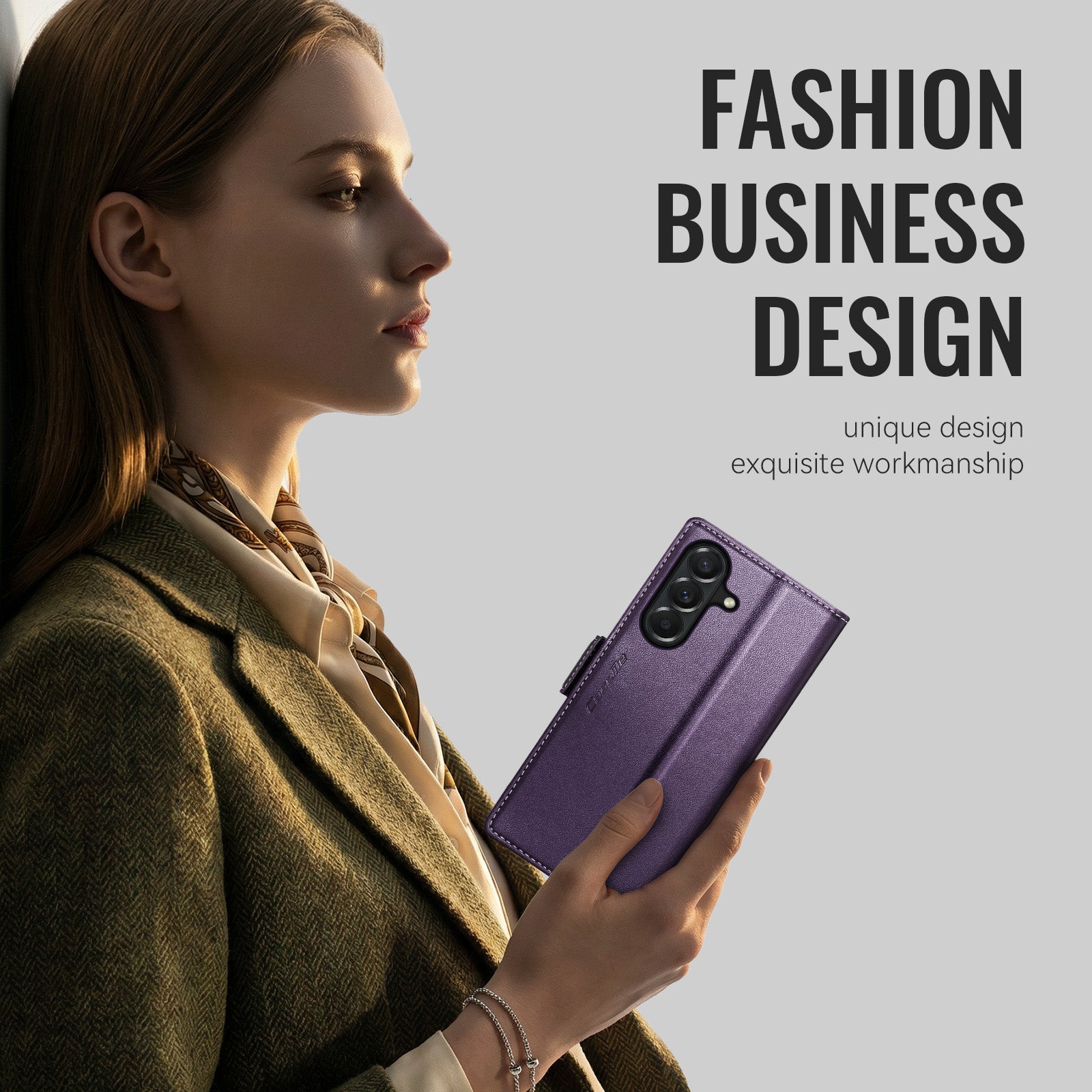 Samsung Galaxy A27 5G CaseMe Retro Wallet Case [Purple]